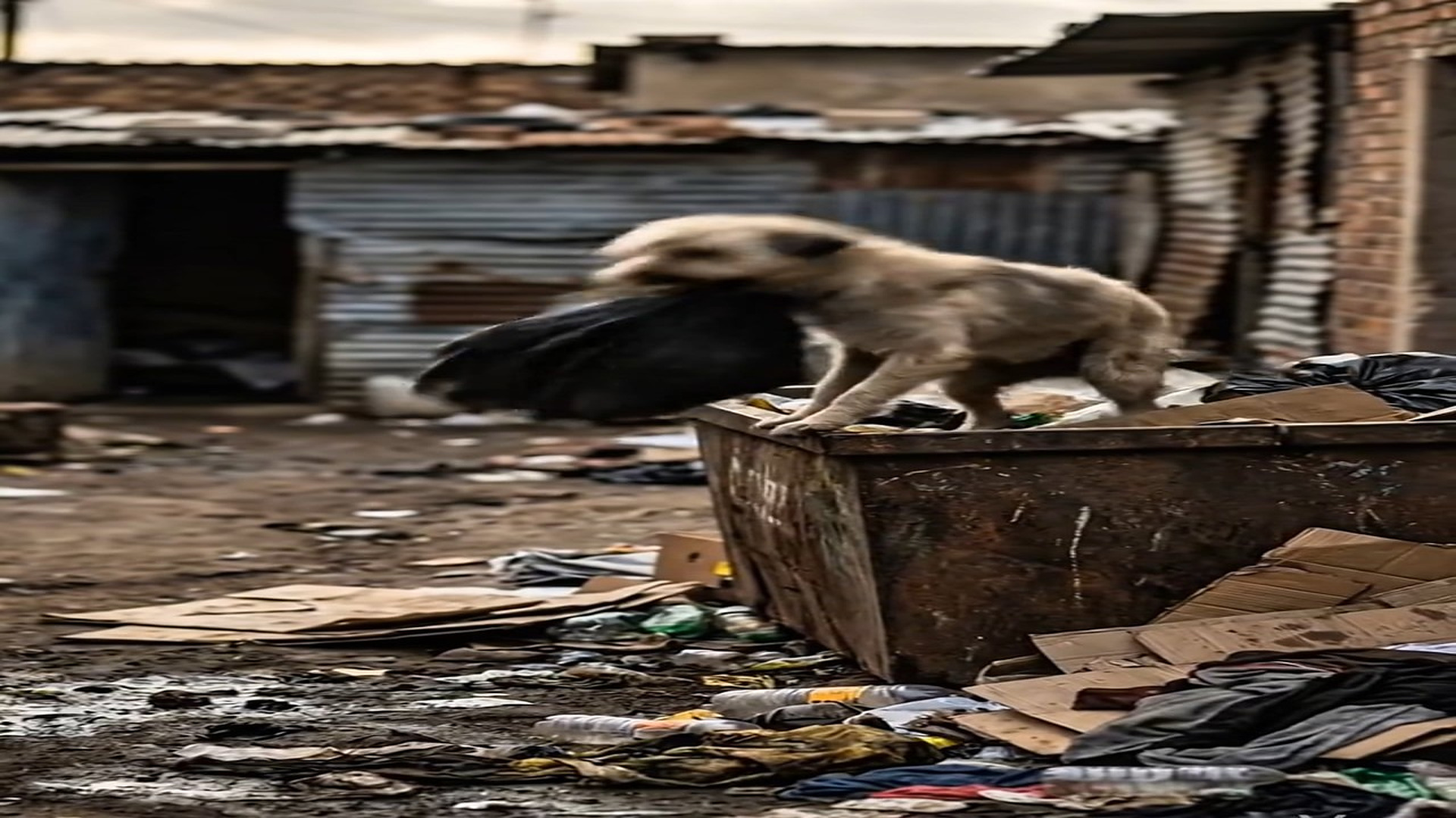 Full Story D0706036_hungry dog looking food in garbage pile #Viral #FYP #ForYou #TrendingNow #SadStory #DogRescue #HelpAnimals #AnimalLover