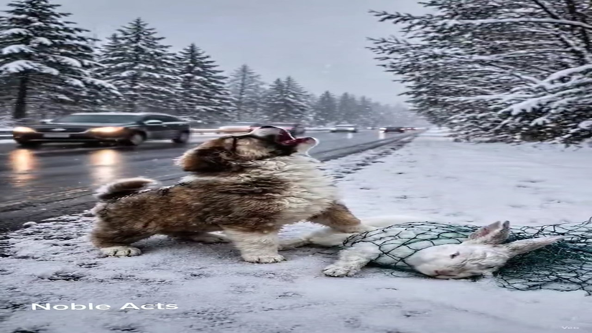 Full Story D2706028_Brave Dog Saves Trapped Bunny! #reels