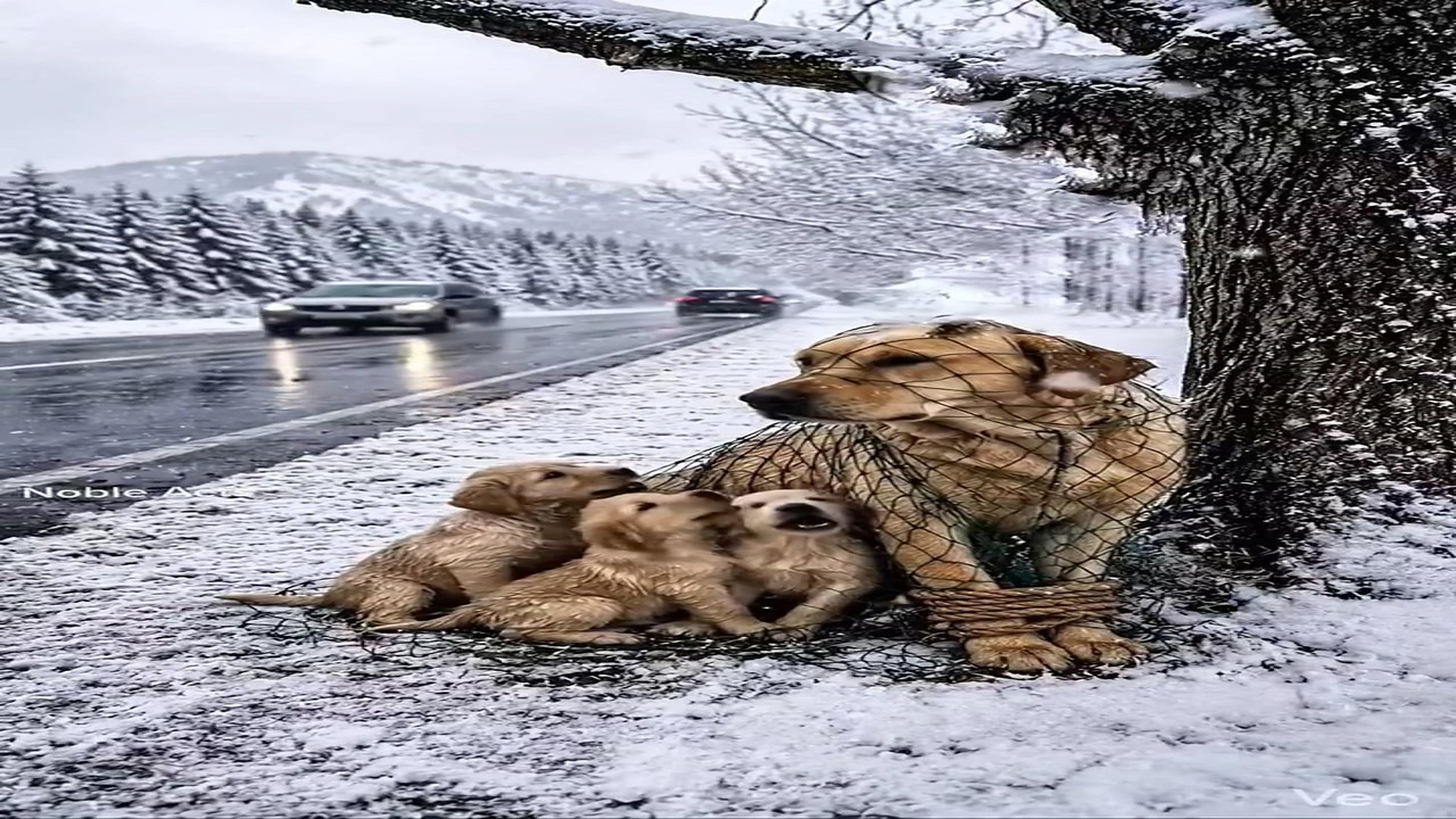 Full Story D2706036_reactions Frozen Puppies Crying Help on Snowy Road #reels Would you stop to save these freezing puppies on side of road