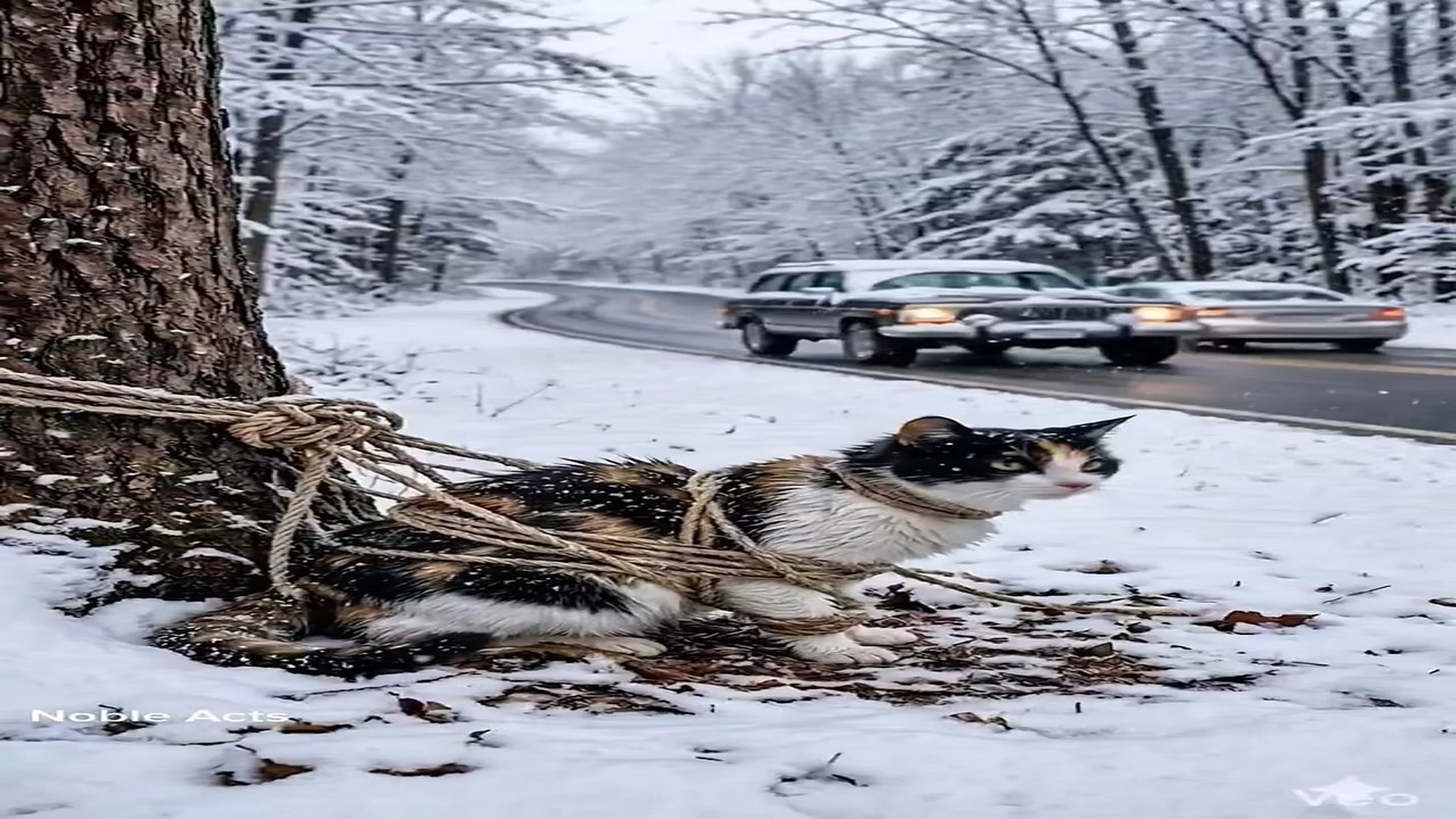 Full Story D2706053_reactions Heartbreaking Snow Rescue Stray Cat Begging Help #reels Have you ever seen helpless cat crying freedom in fre