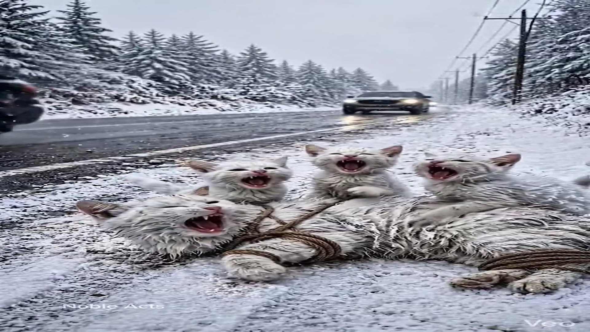 Full Story D2706059_reactions Frozen Kittens Crying Help on Snowy Road #reels Would you stop to save these freezing kittens in snow These r