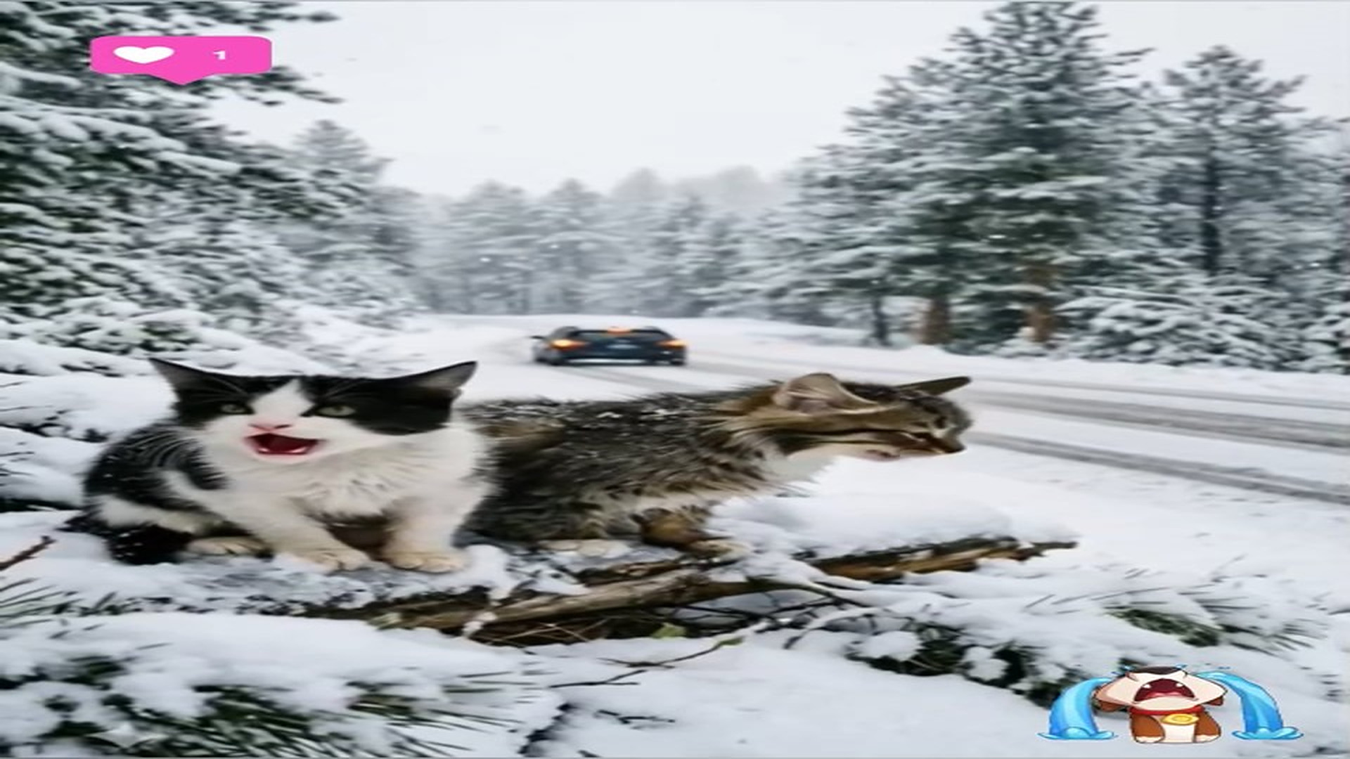 Full Story D2706095_Frozen Kittens Rescued in Snowstorm Heartwarming Animal Rescue #reels